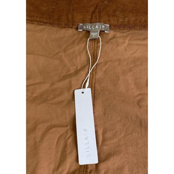 Lilla P Brown Corduroy Wrap Midi Skirt Sz S NWT $200 Retail - Picture 3 of 6